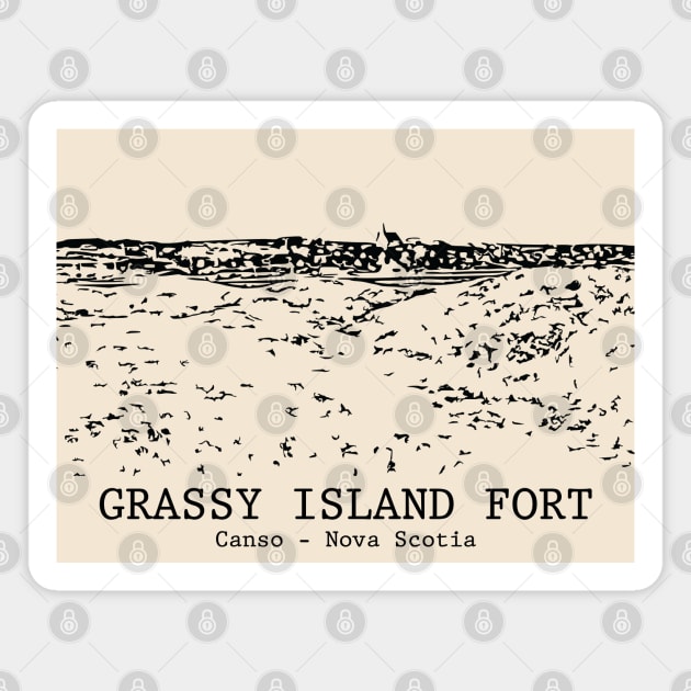 Grassy Island Fort - Canso NS Magnet by Lakeric